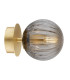 Paloma 12cm Globe Ceiling Light Smoky (Fluted) Brushed Brass-2