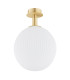 Paloma 25cm Globe Ceiling Light Opal Matt (Fluted) Brushed Brass-2