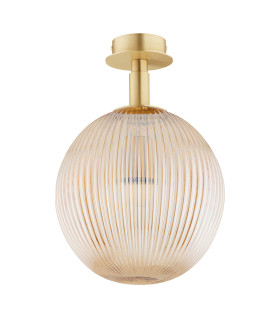Paloma Globe Ceiling Light Honey Lister (Fluted) Brushed Brass-2