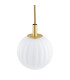 Paloma 12cm Globe Pendant Ceiling Light Opal Matt (Fluted) Brushed Brass-4