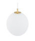 Paloma 25cm Globe Pendant Ceiling Light Opal Matt (Fluted) Brushed Brass-4