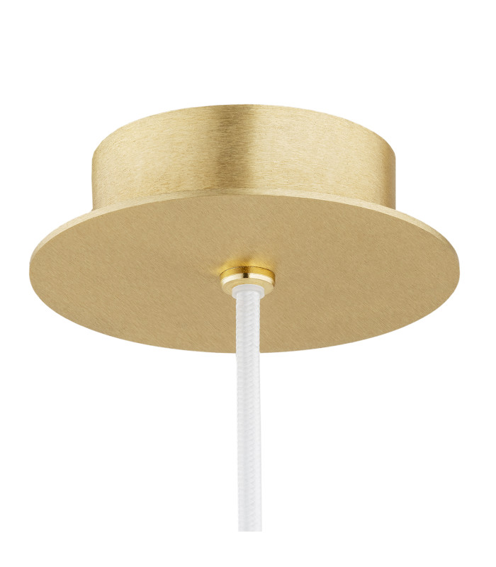 Paloma 25cm Globe Pendant Ceiling Light Opal Matt (Fluted) Brushed Brass-5