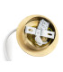 Paloma 25cm Globe Pendant Ceiling Light Opal Matt (Fluted) Brushed Brass-7