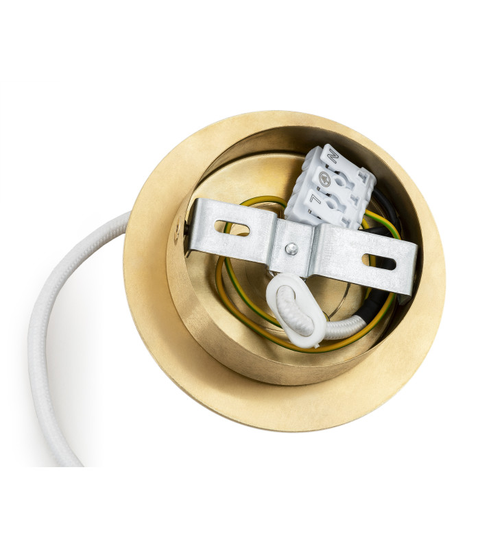 Paloma 25cm Globe Pendant Ceiling Light Opal Matt (Fluted) Brushed Brass-7