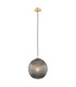 Paloma 25cm Globe Pendant Ceiling Light Smoky (Fluted) Brushed Brass-1
