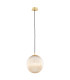 Paloma 25cm Globe Pendant Ceiling Light Honey Lister (Fluted) Brushed Brass-1