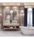 Paloma 25cm Globe Pendant Ceiling Light Honey Lister (Fluted) Brushed Brass-3