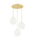 Paloma Cluster Pendant Ceiling 3 Light Opal Matt (Fluted) Brushed Brass-1