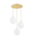Paloma Cluster Pendant Ceiling 3 Light Opal Matt (Fluted) Brushed Brass-2