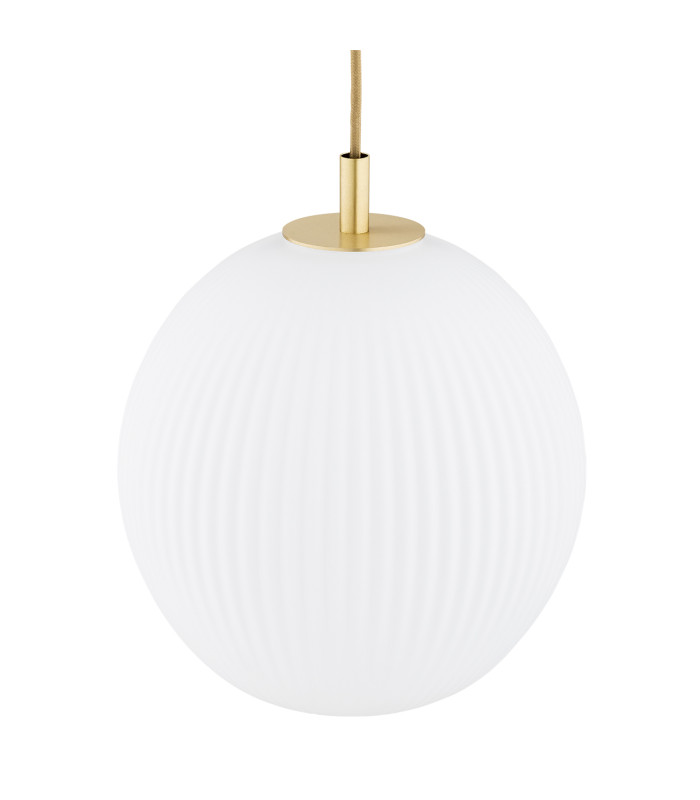 Paloma Cluster Pendant Ceiling 3 Light Opal Matt (Fluted) Brushed Brass-4