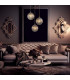 Paloma Cluster Pendant Ceiling 3 Light Smoky (Fluted) Brushed Brass-3