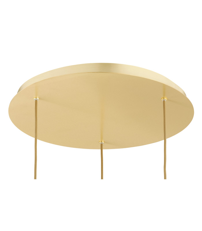 Paloma Cluster Pendant Ceiling 3 Light Smoky (Fluted) Brushed Brass-5
