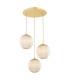 Paloma Cluster Pendant Ceiling 3 Light Honey Lister (Fluted) Brushed Brass-1