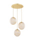 Paloma Cluster Pendant Ceiling 3 Light Honey Lister (Fluted) Brushed Brass-2