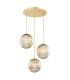 Paloma Cluster Pendant Ceiling 3 Light Grey Lister (Fluted) Brushed Brass-1