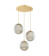 Paloma Cluster Pendant Ceiling 3 Light Grey Lister (Fluted) Brushed Brass-2