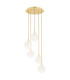Paloma Cluster Pendant Ceiling 5 Light Opal Matt (Fluted) Brushed Brass-1