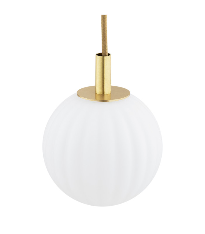 Paloma Cluster Pendant Ceiling 5 Light Opal Matt (Fluted) Brushed Brass-4