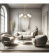 Paloma Multi Arm Pendant Ceiling 5 Light Opal Matt (Fluted) Brushed Brass-3
