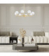 Paloma Multi Arm Pendant Ceiling 5 Light Opal Matt (Fluted) Brushed Brass-9