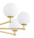 Paloma Multi Arm Pendant Ceiling 8 Light Opal Matt (Fluted) Brushed Brass-5