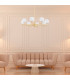 Paloma Multi Arm Pendant Ceiling 8 Light Opal Matt (Fluted) Brushed Brass-9