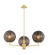 Paloma Multi Arm Pendant Ceiling 3 Light Smoky (Fluted) Brushed Brass-1