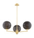 Paloma Multi Arm Pendant Ceiling 3 Light Smoky (Fluted) Brushed Brass-2