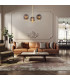 Paloma Multi Arm Pendant Ceiling 3 Light Smoky (Fluted) Brushed Brass-3