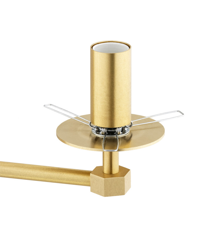 Paloma Multi Arm Pendant Ceiling 3 Light Smoky (Fluted) Brushed Brass-6