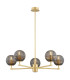 Paloma Multi Arm Pendant Ceiling 5 Light Smoky (Fluted) Brushed Brass-1