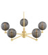 Paloma Multi Arm Pendant Ceiling 5 Light Smoky (Fluted) Brushed Brass-4