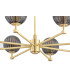 Paloma Multi Arm Pendant Ceiling 8 Light Smoky (Fluted) Brushed Brass-5