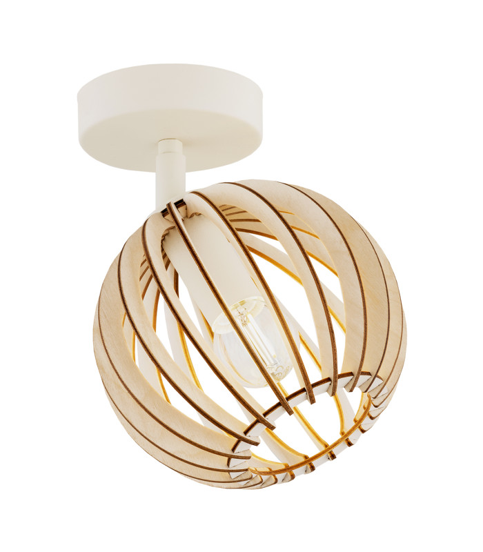 Parula Semi Flush Ceiling Light Light Brown Beige-1
