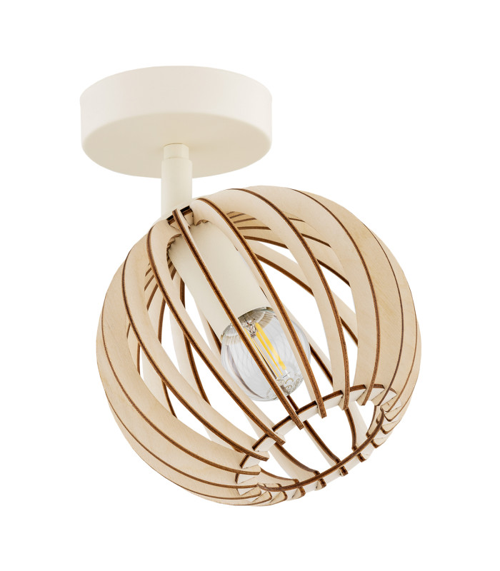 Parula Semi Flush Ceiling Light Light Brown Beige-2