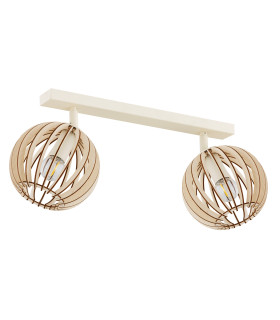 Parula Twin Ceiling Spotlight 2 Light Brown Beige-2