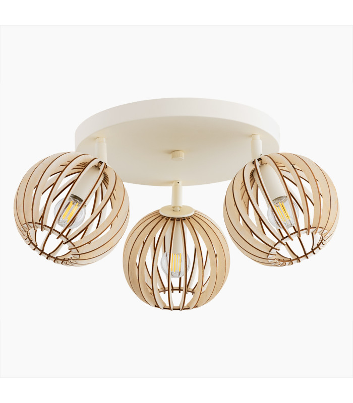 Parula Ceiling Spotlight Clusters 3 Light Brown Beige-2