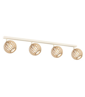 Parula Ceiling Spotlight Bar 4 Light Brown Beige-1