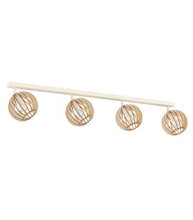 Parula Ceiling Spotlight Bar 4 Light Brown Beige-2