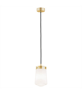 Pasadena Slim Pendant Ceiling Light White Shine Brass Steel-1