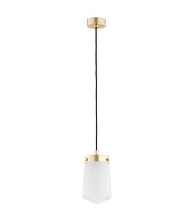 Pasadena Slim Pendant Ceiling Light White Shine Brass Steel-2