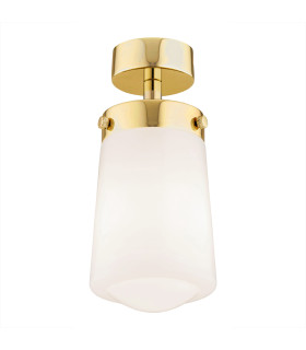 Pasadena Surface Mounted Downlight White Shine Brass Steel IP44-1