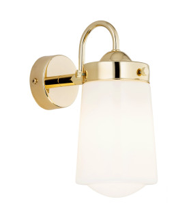 Pasadena Outdoor Wall Lantern White Shine Brass Steel IP44-1