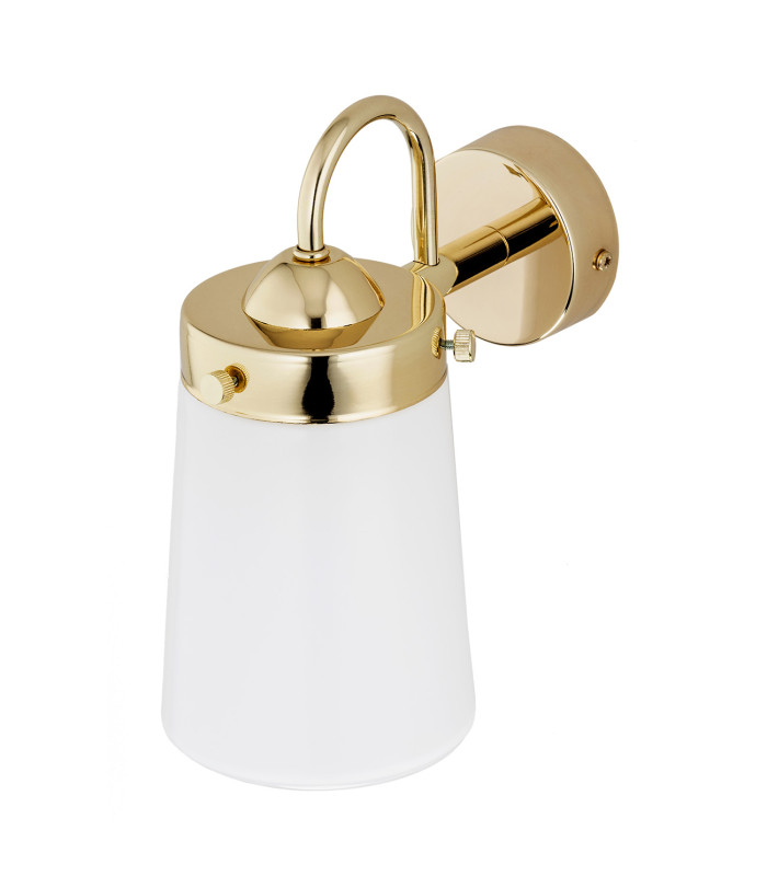 Pasadena Outdoor Wall Lantern White Shine Brass Steel IP44-3
