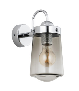 Pasadena Outdoor Wall Lantern Smoky Chrome IP44-2