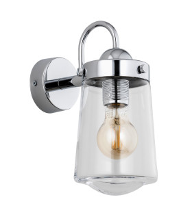 Pasadena Outdoor Wall Lantern Transparent Chrome IP44-2