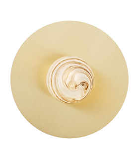 Piava Globe Ceiling Light White-Brown (Marble Colour) Brushed Brass-1