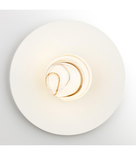 Piava Globe Ceiling Light White-Brown (Marble Colour) Cream White-1