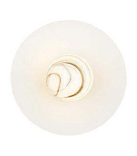 Piava Globe Ceiling Light White-Brown (Marble Colour) Cream White-2
