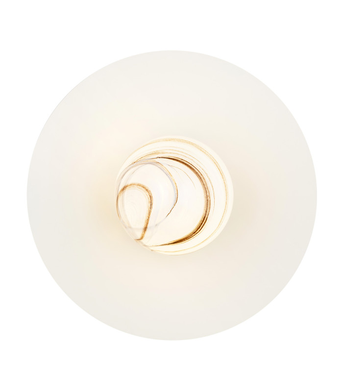 Piava Globe Ceiling Light White-Brown (Marble Colour) Cream White-2